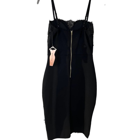 Haute Monde Embroider Embellished Black Dress, Size S - Picture 6 of 7